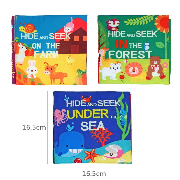 Baby Educational Hide and Seek Tail Cloth Book childrensterritory