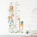 Cartoon Animals & Height Chart Wall Stickers childrensterritory