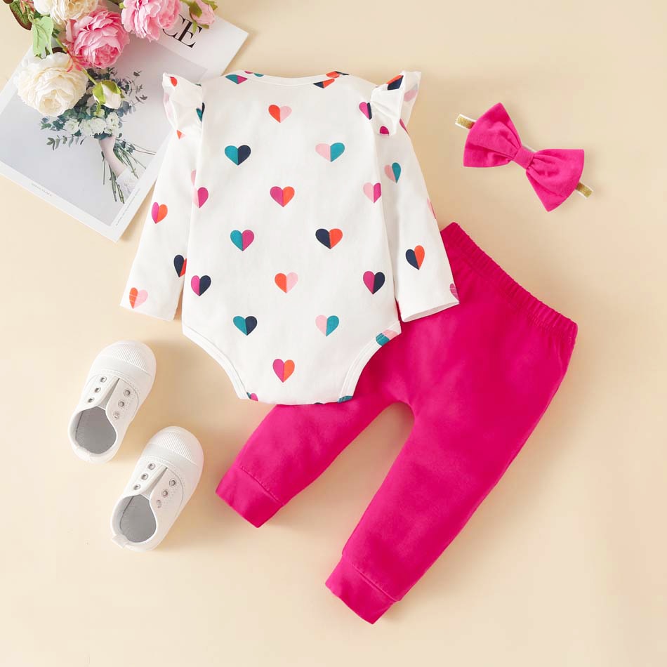 Infant Girl 3Pcs Sets of Printed Cotton Clothes childrensterritory
