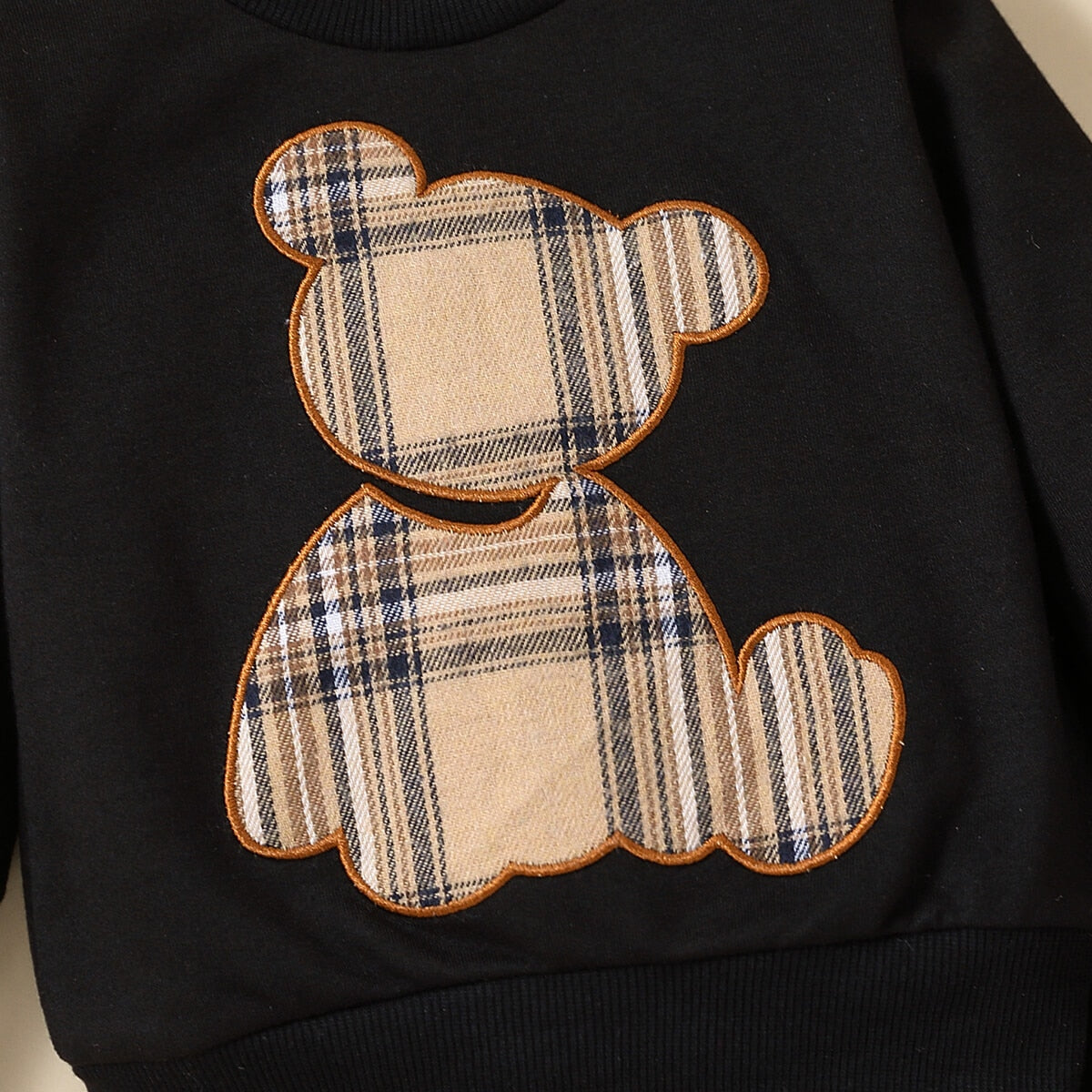 Baby Boy Bear Print Sweatshirt &amp; Pants Clothes Set childrensterritory