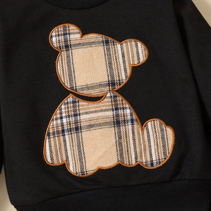 Baby Boy Bear Print Sweatshirt &amp; Pants Clothes Set childrensterritory