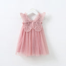 Baby Girl Sleeveless Tulle Birthday Party Dresses with Butterfly Wings childrensterritory