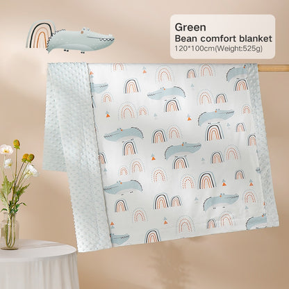 Cute Print Plush Dot Baby Swaddle/Blanket 100x80cm childrensterritory