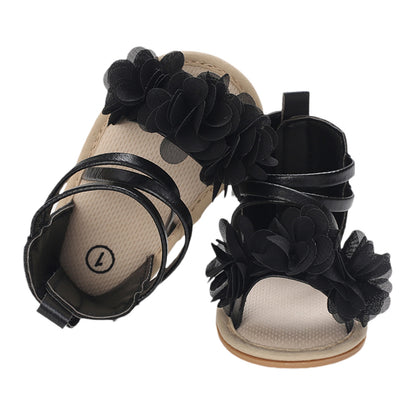 Baby Girls Flower Patchwork Soft Sole Shoes childrensterritory