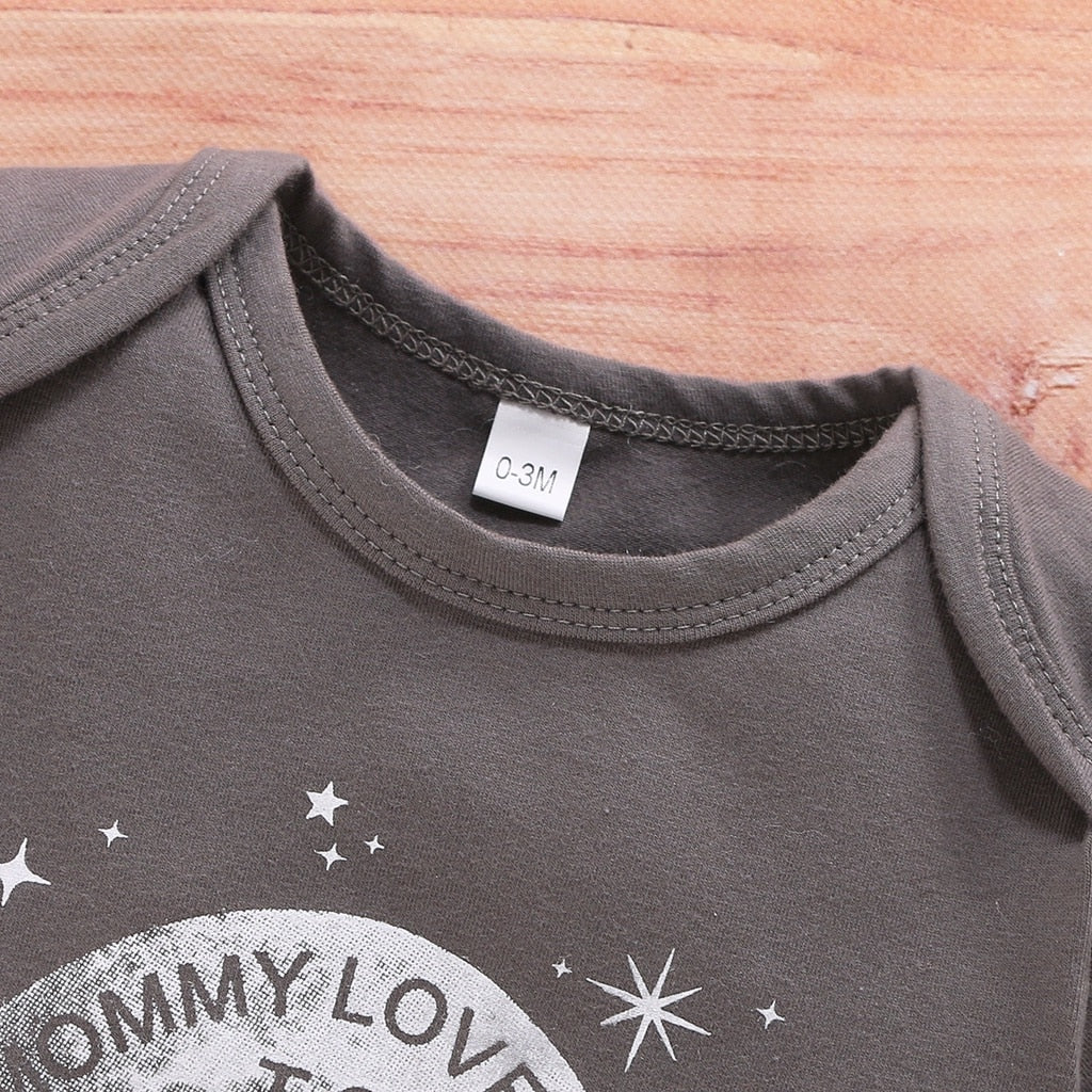 Newborn Boys Short Sleeves Letter Print Bodysuit childrensterritory