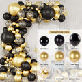 Party Decoration Black Gold Balloon Garland Arch childrensterritory