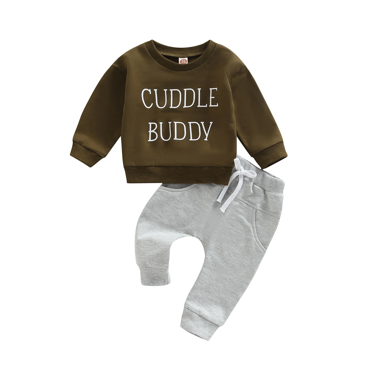 Infant Boys 2Pcs Letter Print Sweatshirts &amp; Pant Set childrensterritory