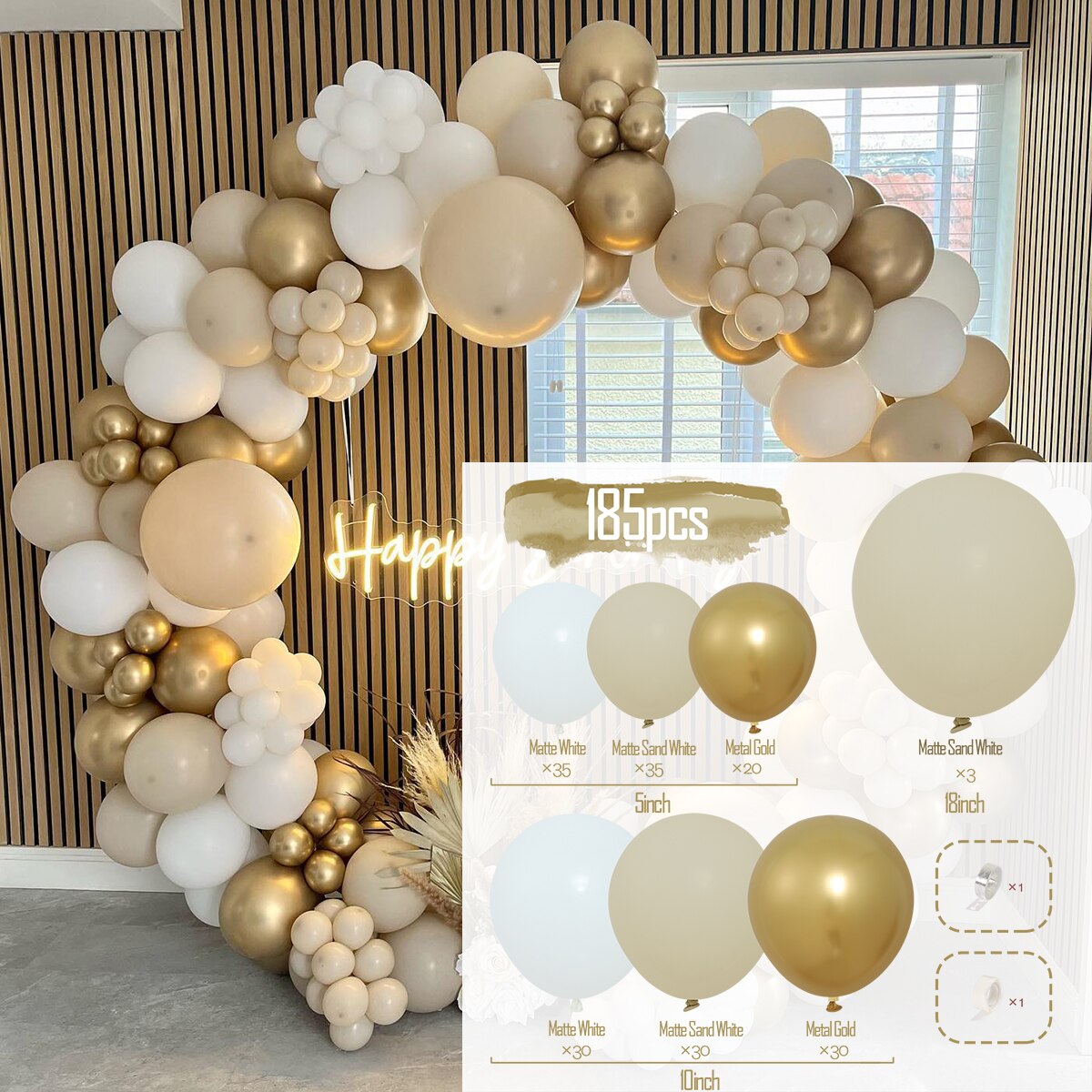 Light Brown Balloon Garland Kit for Party Decor childrensterritory