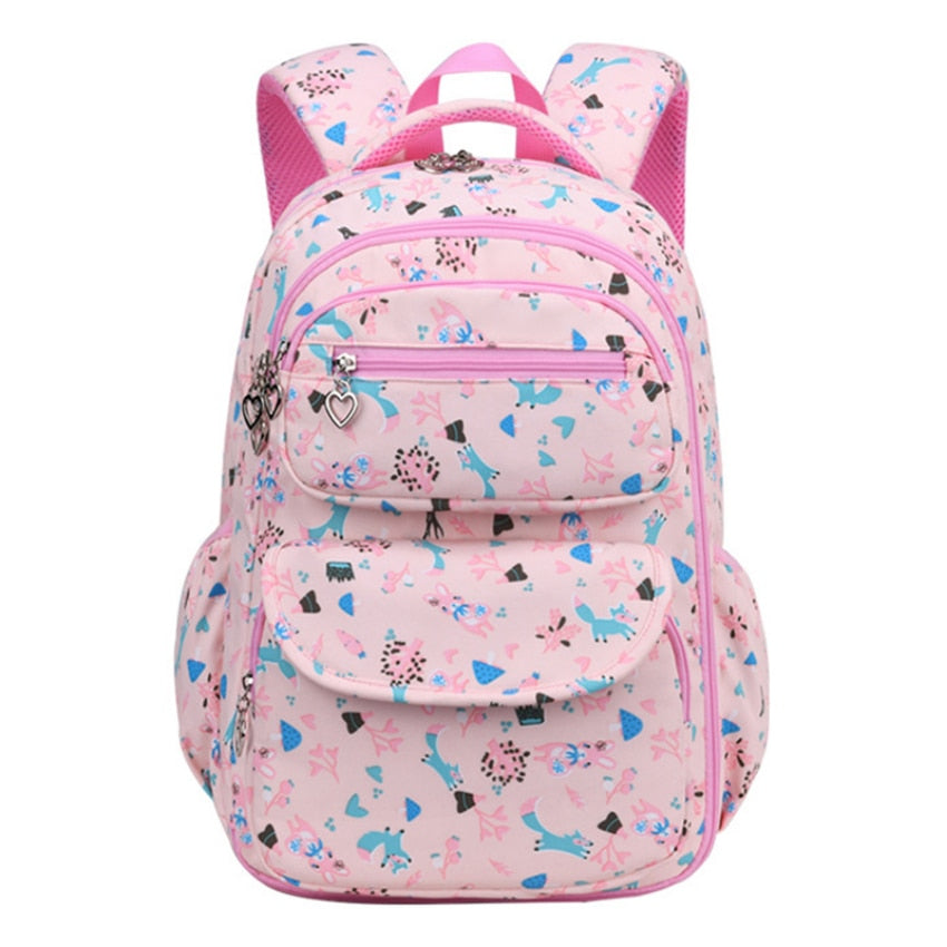 Colorful Print Waterproof Kids Girls Large School Bags childrensterritory