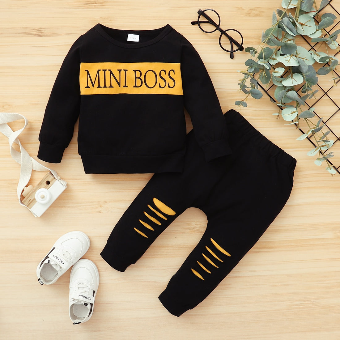 Newborn Baby Boy 2PCS Letter Print Sport Suit childrensterritory