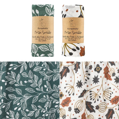 2 Pieces Pack Muslin Cotton Baby Swaddles/Blankets childrensterritory