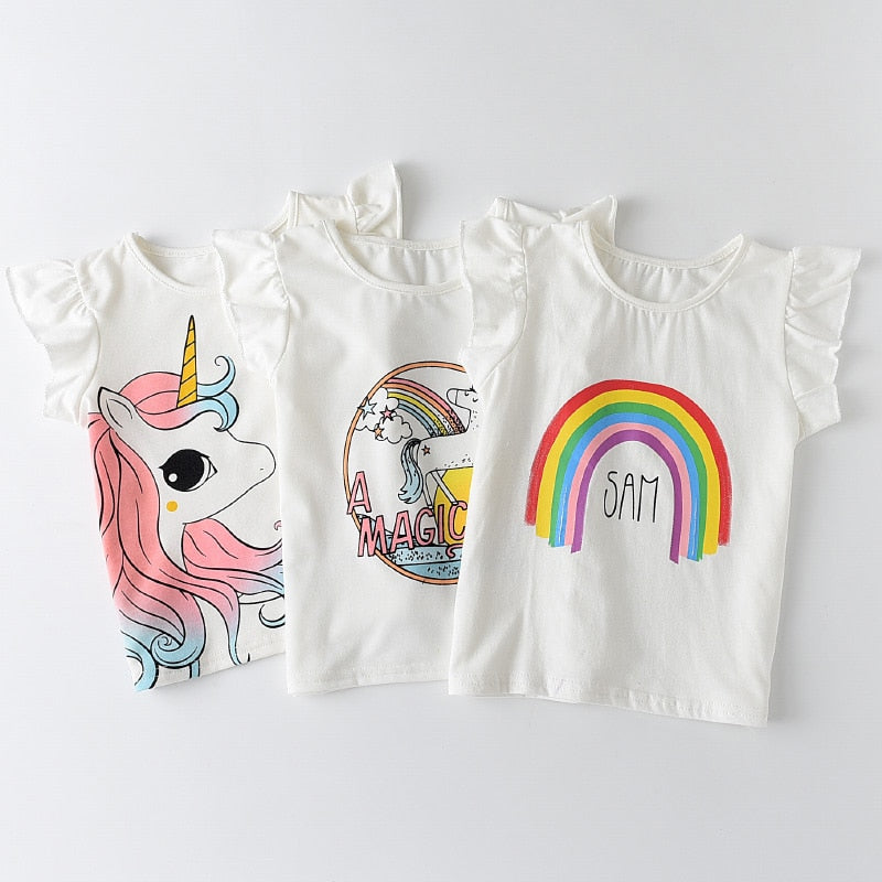 Short Sleeves Unicorn Tees/Tops for Kids Boys/Girls childrensterritory