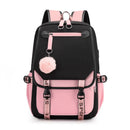 Kids/Teen Canvas School Bag/Backpack With USB Port childrensterritory