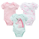 Cotton Short Sleeve Baby Unisex Cartoon Bodysuits childrensterritory