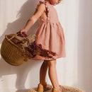 Kid Girl Solid Ruffles Sleeveless Sundress | Cotton Dress childrensterritory