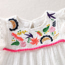 Baby/Kids Girls Embroidery Swing Pleated Dress childrensterritory