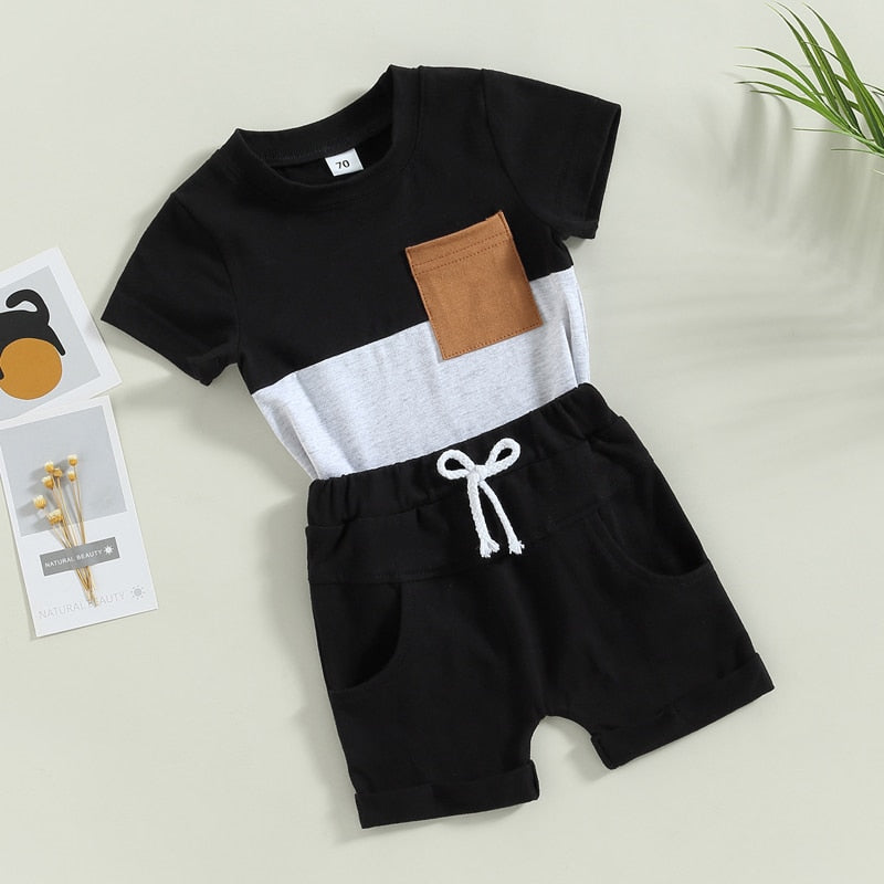 Baby Boys 2Pcs Tops &amp; Shorts Summer Outfit Sets childrensterritory