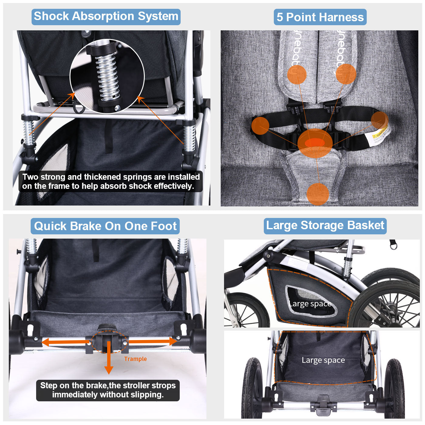 Fold-able &amp; Reversible Jogging Stroller for Baby childrensterritory