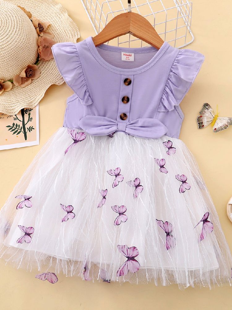 Tulle Butterfly Designed Kids Girls Birthday Dress childrensterritory