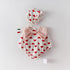 Newborn Baby Heart Print Bodysuit with Hat childrensterritory