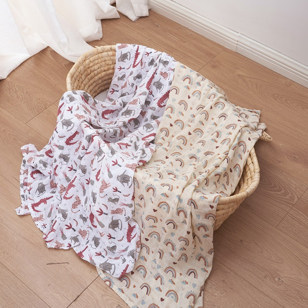 Bamboo Muslin Cotton Baby Swaddle/Wraps childrensterritory