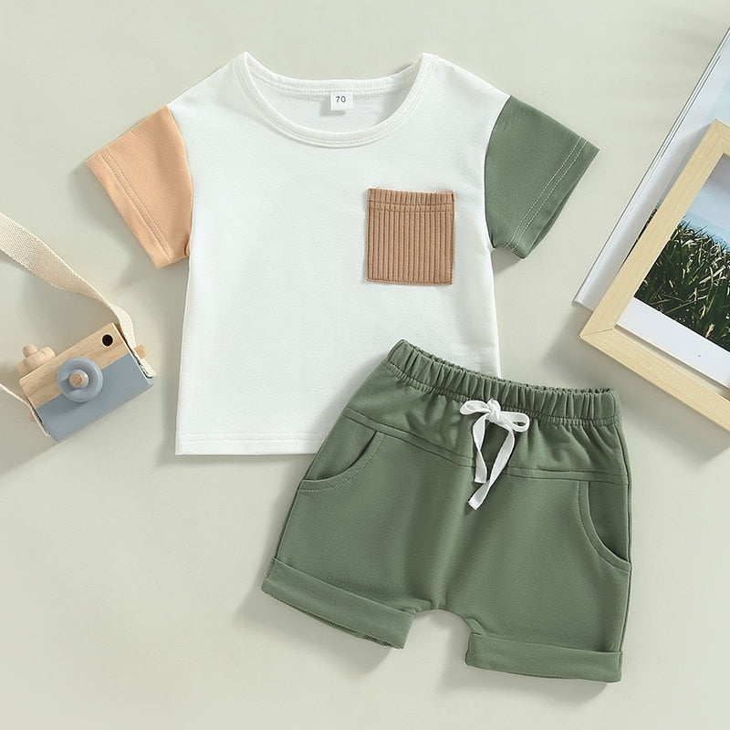 Baby Boy Casual T-shirt and Pocket Shorts Summer Clothes childrensterritory