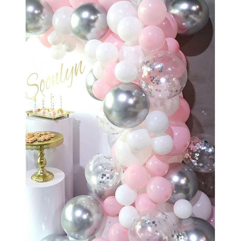 Pink Balloon Garland Arch Kit for Baptism Decoration childrensterritory
