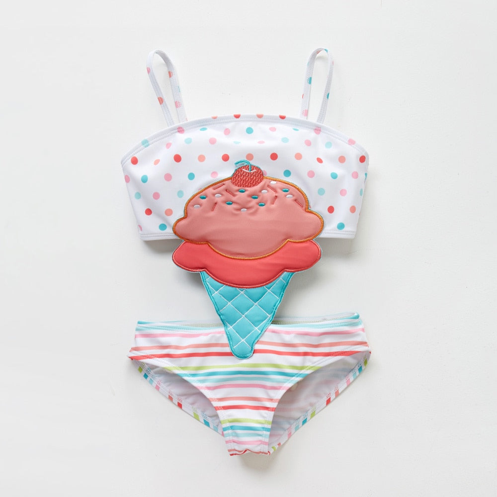 Belly Protection Whole Swimsuit for Baby/Kids Girls childrensterritory
