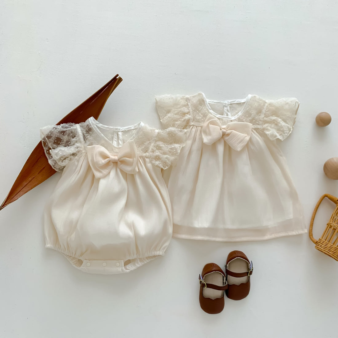 Baby Girl Thin Gauze Princess Dress and Bodysuit childrensterritory