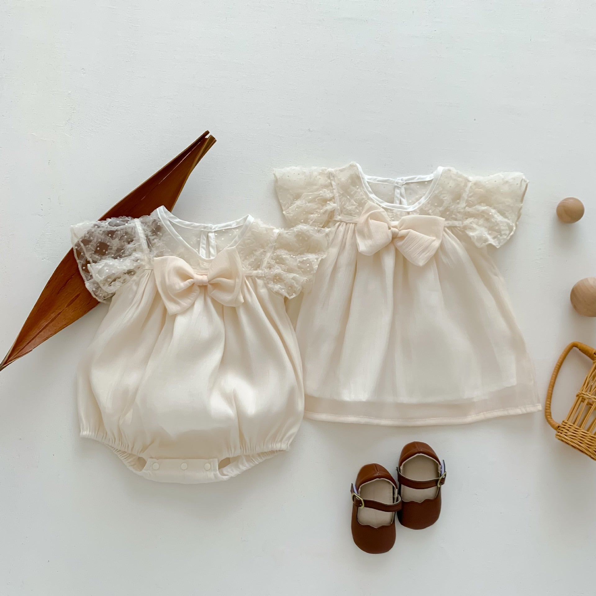 Baby Girl Thin Gauze Princess Dress and Bodysuit childrensterritory