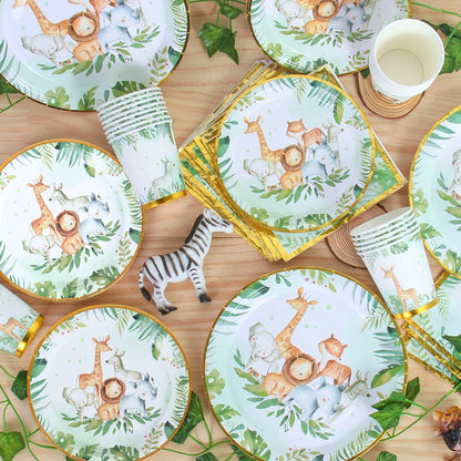 Forest Theme Disposable Tableware Sets | Party Supplies childrensterritory