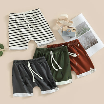 Baby Boy Elastic Waist Striped Summer Shorts childrensterritory