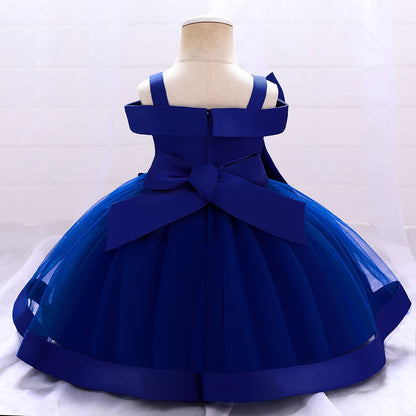Baby Girls Bow Lace Flower Wedding/Party Gown childrensterritory