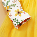 Yellow Tulle Patchwork Toddler Girls Swing Dress childrensterritory