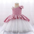 Baby/Kids Girls Bow Beaded Tulle Christening Dress childrensterritory