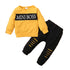 Letter Print Top + Pants 2PCs Outfit Set for Baby Boys childrensterritory