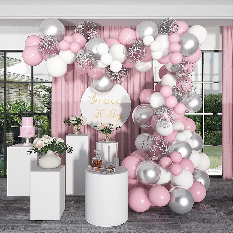 Pink Balloon Garland Arch Kit for Baptism Decoration childrensterritory