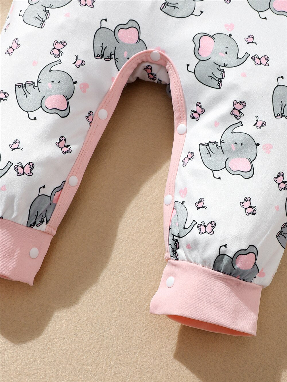 Baby Girl Elephant Print Summer Bodysuit childrensterritory