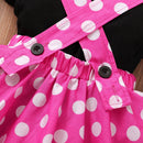 Baby Girls Black T-shirt + Polka Dot Skirt Party Outfit childrensterritory