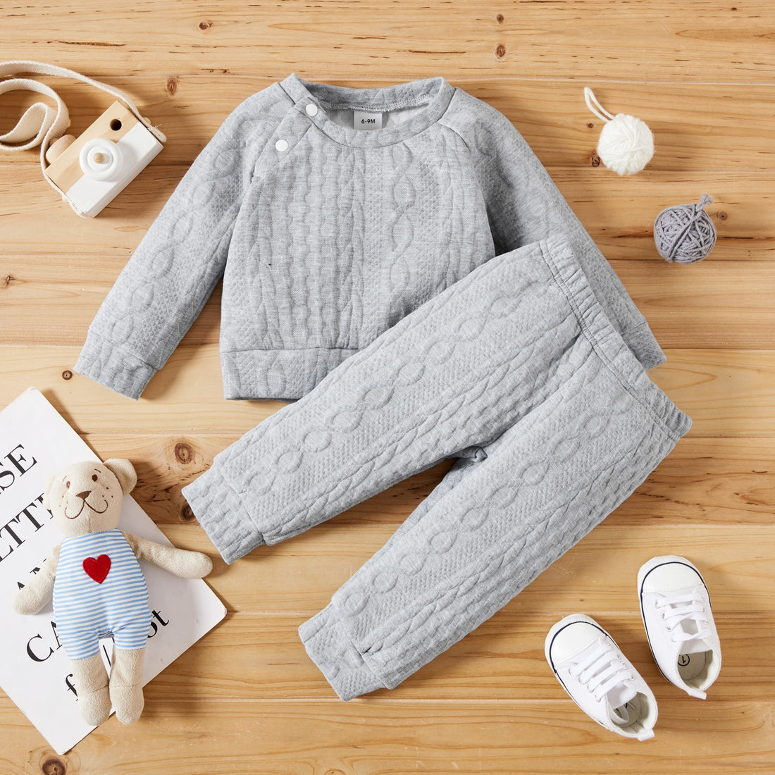 2Pcs Solid Color Unisex Baby Sport Clothes Set childrensterritory