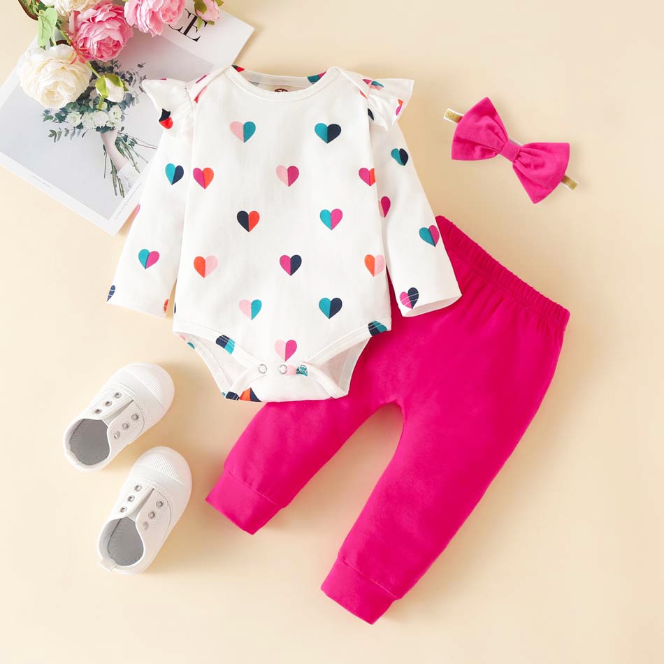 Infant Girl 3Pcs Sets of Printed Cotton Clothes childrensterritory
