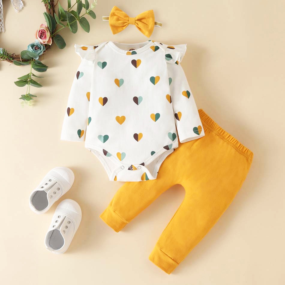 Infant Girl 3Pcs Sets of Printed Cotton Clothes childrensterritory