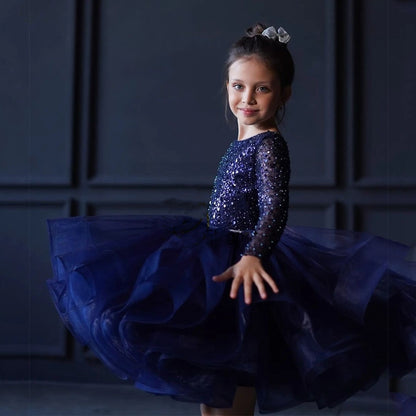 Customized Little Girl Puffy Birthday Party Gown childrensterritory