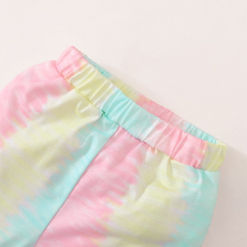 Infant Girl Tie-dye Hoodie &amp; Pants 2PCS Outfit childrensterritory