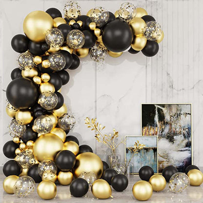 Party Decoration Black Gold Balloon Garland Arch childrensterritory