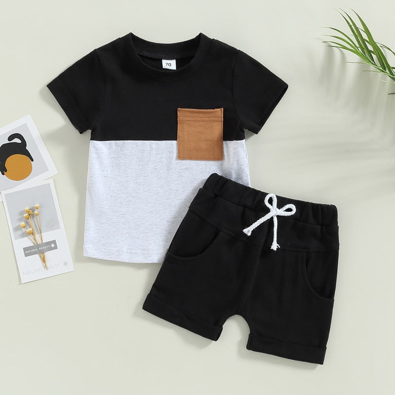 Baby Boys 2Pcs Tops &amp; Shorts Summer Outfit Sets childrensterritory