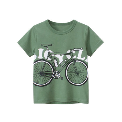 Cartoon Letter Printed Kids Boys Girls Loose Summer Cotton Top childrensterritory