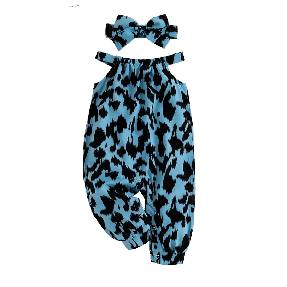 Infant/Baby Leopard Print Summer Bodysuit with Hair Band childrensterritory