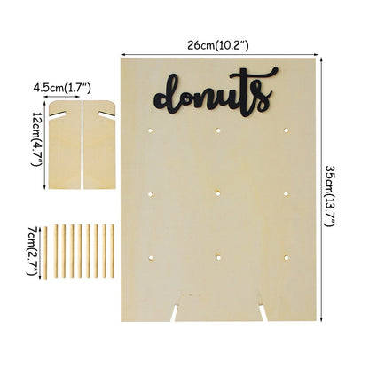 Wooden Donut Wall/Stand for Party Decoration childrensterritory