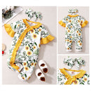 Baby Girls Floral Summer Bodysuit with Headband childrensterritory